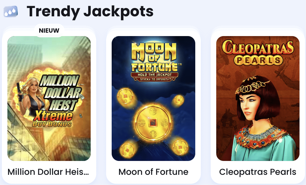 trendy jackpots mobiel